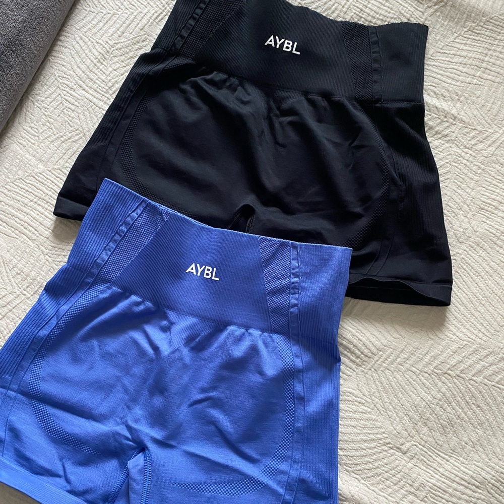 AYBL Black and Blue Seamless Shorts